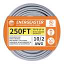 10/2 UF-B Wire 250FT Pure Copper Direct Burial Cable, Sunlight & Moisture Resistant, Ideal for Outdoor Lighting & Pump Installations & Residential Indoor Electrical Projects