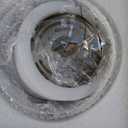 AUTELO 8.2” Milk Glass Ceiling Light, Gold Semi Flush Mount Ceiling Light, 8.19 Dia