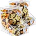 Inevibe Candy Dispenser - Bulk Acrylic Storage Holder with Two Lids for Countertop or Wall Mount - Store Chocolate, Treats, Sweets, and Snacks (2), Medium