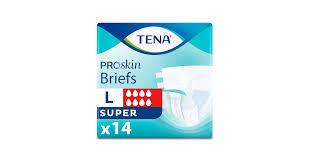 TENA ProSkin Unisex Adult Diapers with Tabs, Maximum Absorbency, Large, 14 Ct