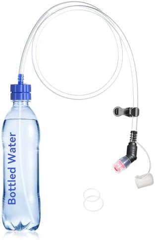 Burtrail Hydration Adapter Kit Upgraded - Convert Bottled Water into a Sports Drink Bottle, Compatible with Most Threaded Tops for Camping, Hiking, Cycling, Backpacking, Travel & Outdoor Adventures