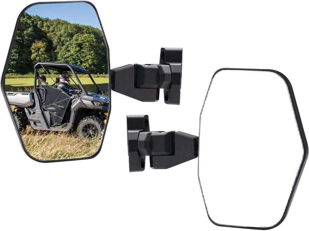A & UTV PRO Side Mirrors for 2016-2026 Can Am Defender Accessories, Adjustable Folding Rear View Mirror for Defender Max, Replace OEM #715002459