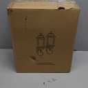 White Outdoor Wall Lantern 2-Pack, Large 18" Aluminum Exterior Wall Sconce Outdoor Porch Lights with Clear Glass, White Carriage Lights Outdoor Enclosed Bottom Outdoor Wall Light for House ETL listed (No Sensor)