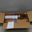 LEPOWER Wood Tripod Floor Lamp, Mid Century Standing Lamp, Modern Design Studying Light for Living Room, Bedroom, Study Room and Office, Flaxen Linen Shade with E26 Base Brown