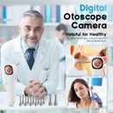Otoscope Ear Camera with 1.21 Screen, 1080P Ear Scope with 4 LED Lights, Otoscope Camera for Adults Kids and Pets, Support Photo & Video, Type-C Charging with Computers, Baby Essentials, Home Medical