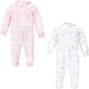 Hudson Baby baby-girls Plush Jumpsuits (18-24 Months, Snowflakes)