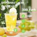 Lamosi 300 Pack 12 oz Clear Plastic Cups,12 Ounce Disposable Cold Drinking Cups for Party, Picnic, BBQ, Travel, Christmas, Events