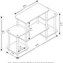 Furinno Turn-N-Tube No Tools Entertainment Center, Round Square Corner, French Oak Grey/Black, 41.5*11.6*22.85 inch
