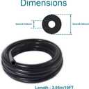 Vacuum Hose Automotive, 10 FT 1/8 Inch ID Vacuum Line, 130PSI Max Pressure Vacuum Lines Automotive, Silicone Hose
