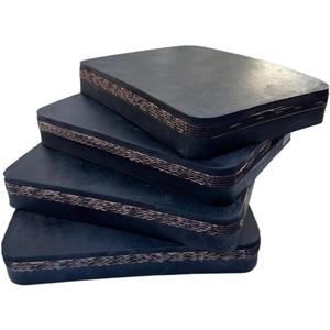 4 Pack Heavy Duty Rubber Pads- Nylon Reinforced- 11,000lbs Capacity, Non-Slip Stabilizer Pads for Jack Stands, Motorcycle Kickstand, RV Leveling, Equipment Support- 0.9 Height (6.34.7)