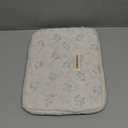 Fairycore Laptop Case for Women Floral Carrying Tablet Bag Cover Puffy Quilted Computer Liner Bag 11-15.6 Inch (13-14 Inch,White)