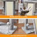 17.1-inch Small Cat Tree Tower with Scratching Post for Indoor Cats,Light Grey