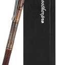 SMOOTHERPRO Bolt Action Pen, Solid Brass Ballpoint Pen Compatible with Pilot G2 Refill, Weighted Heavy Pen for Tremor Parkinson Arthritic Hand, Plated Vintage Retro Black(RG335)