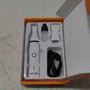 oneisall Dog Clippers with Double Blades,Cordless Small Pet Hair Grooming Trimmer,Low Noise for Trimming Dog's Hair Around Paws, Eyes, Ears, Face, Rump (White)