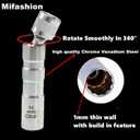 14mm&16mm Magnetic Swivel Spark Plug Socket 12-Point 3/8-Inch Drive 360 Adjustable 1mm Thin Wall Spark Plug Socket Set with Magnet Compatible with BMW Nissan Mini etc.