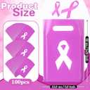 4 x Fuutreo 100 Pcs Purple Ribbon Awareness Plastic Treat Bags Bulk Crohn's Warrior Awareness Gift Bags for Items Goody Candy Domestic Violence Overdose Pancreatic Cancer Alzheimer's Disease Decor