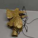 Christmas Angel Tree Topper with Built-in LED Snowflake Projector Lights Hollowed Pentagram Tree Top with Gold Spangles Plated Plug in for Indoor Outdoor Christmas Decorations, Gold