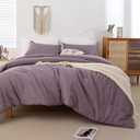 ROSGONIA Dusty Purple Comforter Set Queen, 3pcs (1 Boho Comforter & 2 Pillowcases) All Season Bedding Lightweight Bedspread Blanket Quilt Bed (Queen Comforter 90"x90")
