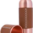 Artisan coppers 100% Pure Copper Bottle & Tumbler Set (32oz)  Leak-Proof, Handcrafted, Ayurvedic, with Leather Sleeves  Ideal for Daily Use & Gifting