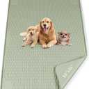 Pee Pads for Dogs, 50" x 35" Extra Large Reusable Silicone Mat, Washable Puppy Training Pads for Potty Training, Non-Slip, Leak-Proof, Indoor Floor Protection (Green)