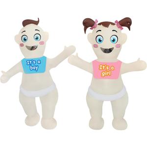 2 Packs Inflatable Baby Costume Boy/Girl Blow Up Costume for Adult/Gender Reveal Party/Baby Shower Party/Halloween