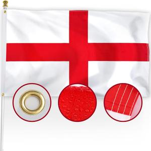 XIFAN Premium England Flag 3x5 ft Outdoor, Large Double Sided Heavy Duty 210D Nylon St. George's Flag English National & Country Flag, Longest Lasting Decoration with 4-Stitch Hemming, Brass Grommets