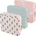 Sanitary Napkin Storage Bags 3Pcs Menstrual Cup Pouches Nursing Pad Holder Tampon Bags Portable Period Bag Feminine Pouch for Girls
