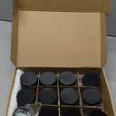 Swpeet 12 Packs 4 oz - 120ML Transparent Glass Jar with Black Lid Assortment Kit, Round Containers Cosmetic Glass Jars with Lids Travel Jars Cosmetic Containers for Cream, Lotion