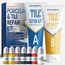 Tile Repair Kit, Ceramic Tile Chips & Cracks Repair Kit(Color Match), Porcelain Tile Repair Kit with Super Strong Adhesion, Fix Chips, Cracks and Holes on Ceramic Tile, Porcelain, Acrylic, Fiberglas