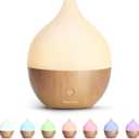 SALKING Essential Oil Diffuser 100ml Small Aromatherapy Diffuser with Auto Shut-Off, Ultrasonic Diffusers for Essential Oils, Cool Mist Humidifier with Warm White Lights, for Office Home