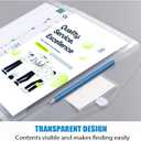 Sooez 36 Pack Plastic Envelopes Poly Envelopes, Clear Document Folders US Letter A4 Size File Envelopes with Label Pocket for School Home Work Office Organization, Clear