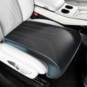 FLORICH Car Seat Extender Leg Extender Support Cushion for Driver Seats Office Chair, Leather Carseat Leg Support for Long Drivers Universal Car Seat Cushion Legs Rest Pads-Dark Black