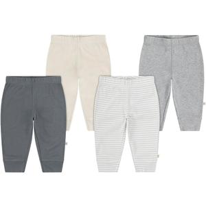 Huggies Baby 4-Pack Pants (0-3 Months, Mid Grey Heather/Stripe)