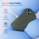 Miracase Designed for iPhone 14 Case with Screen Protector,[Upgraded Enhanced Camera Protection],Shockproof Liquid Silicone Case with Microfiber Lining, 6.1 inch,Dark Green