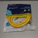Eastman 48 Inch x 1/2 Inch OD Flexible Gas Line Connector with (2) 1/2 Inch MIP Fitting Ends for Natural Gas and Liquid Propane, Stainless Steel, Yellow, 20YE505048B