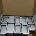 TecUnite 48 Pieces Tin Box Metal Tins with Lids Clear Top Empty Mini Portable Small Storage Tins Case for Home Candles, Candies, Gifts, Balms and Treasures, 3.4x2.4x0.8 Inch, Silver