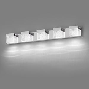 Bubble Bathroom Light Fixtures, 5 Light Chrome Vanity Lights, LED Bathroom Vanity Light Over Mirror, Modern Crystal Vanity Lights for Bathroom 6000K, 39 inch
