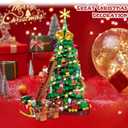 Advent Calendar 2025 - Christmas Tree Building Block Set, 1011 Pieces Christmas Santa Claus Moose Toy Decorations Building Kits for Adults Teen Girls Boys Countdown Calendar Gifts