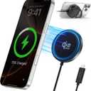 25W Magnetic Wireless Charger, Qi2.2 Fast Wireless Charging Pads with Kickstand,MagSafe Charger for iPhone 17/16/15/14/13/12 Series & AirPods 4/3/2/Pro, Samsung S26 S25 Series, Google Pixel 10