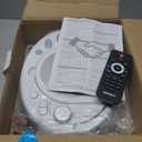 Portable CD Player Boombox with Bluetooth, FM Radio, Remote Control, USB Port and 3.5mm AUX Headphone Jack, Clear Stereo Sound, 4 Watts of Audio, AC/Battery Powered (White)