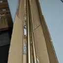 Heavy Duty Double Curtain Rods, 1 1/8IN Diameter Nonadjustable Dual Window Rods 48IN/4FT Length with Luxury Adjustable Brackets, Warm Gold