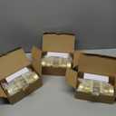 Haidms Gold Passage Door Knobs Interior, Zinc Alloy Brushed Gold Closet Door Knobs, Heavy Duty Round Brushed Brass Doorknobs for Hall Closet,Hallway(3 Pack)