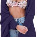 Women Chunky Crochet Lightweight Cardigan Open Front Long Sleeve Casual Boyfriend Beach Waffle Knit Drape Sweaters Fall Winter Tunic Sweater for Ladies at Amazon Womens Clothing store Small