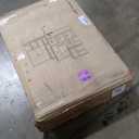 LIVELYGLOW Makeup Vanity Desk with Smart LED Mirror & Charging Station, 35.4" White Vanity Table Set with Cushioned Stool, 4 Drawers & Hairdryer Rack, Modern Bedroom Dressing Table-White