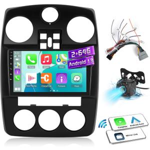 EKAT 9 inch Touch Screen Android Car Radio for Chrysler PT Cruiser 2006-2010 with CarPlay/Android Auto/HiFi Audio/1080P/Bluetooth/WiFi +AHD Backup Camera