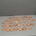 36 Pcs Christmas Gingerbread Ornaments for Tree Mini Snowflake Wooden Hanging Winter Xmas Ornaments with Ropes for Christmas Party Holiday Winter Crafts(Brown, Snowflake)