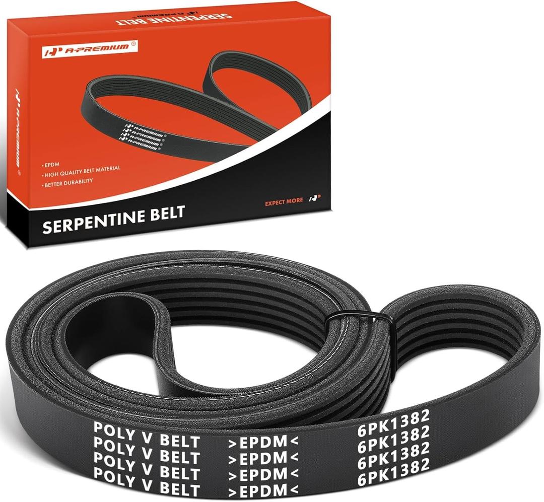 A-Premium 54.5 Inch Engine Serpentine Drive Belt Compatible with Buick Encore 2013-2021 & Chevrolet Sonic 2013-2020, Trax 2013-2021, 1.4L, Replace 1340042