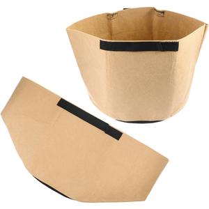 Nursery Plant Grow Bags 10 Gallon Aeration Pots with Handles Non-Woven for Khaki Color (Size 4)
