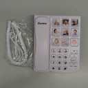 Big Button Phone for Seniors, Corded Landline Telephone with Handsfree Function and 9 Groups of Memory, One-Touch Dialling,Suitable People with Vision Disorders/Hearing Damage (EX-LD-858HF)