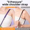Phone Lanyard Crossbody & Neck, Adjustable Wide Strap with Anti-Loss Lock for iPhone Samsung - Universal Hands Free (Purple)